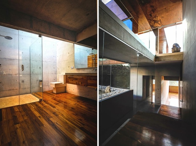 Drevené podlahové dosky tmavý dizajn chodby Bangkirai Palubné dosky Nápady na dizajn chodby Dark Bangkirai