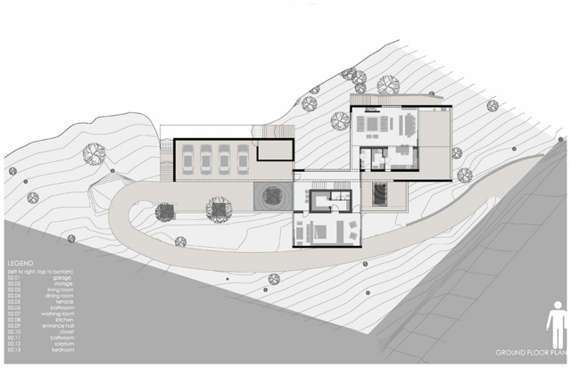 Dom má tri objemné výhľady zhora do kopca Vybudujte si objemný pohľad z kopca na terén