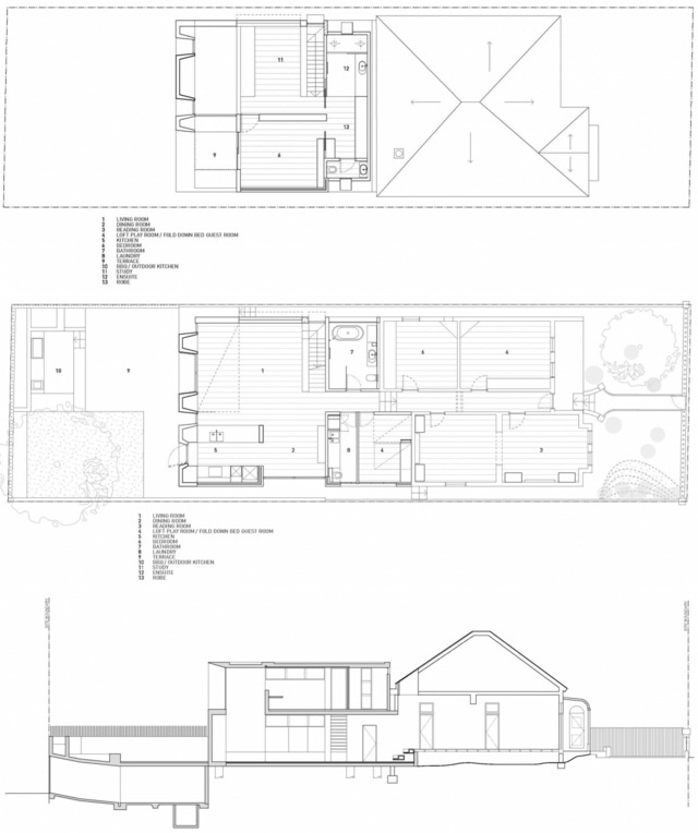 Moderný jednopodlažný projekt výstavby rodinného domu Stavebný projekt objemového pôdorysu stavebný plán