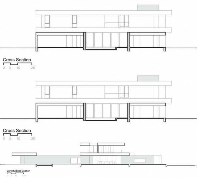 dvojposchodová sklenená fasáda modernej architektúry v Kalifornii