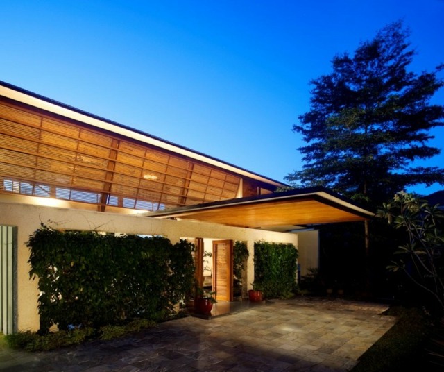 Nástenný dizajn exotická moderná architektúra rodinný dom