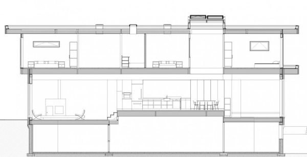 domové drevo s moderným dizajnom pôdorysu