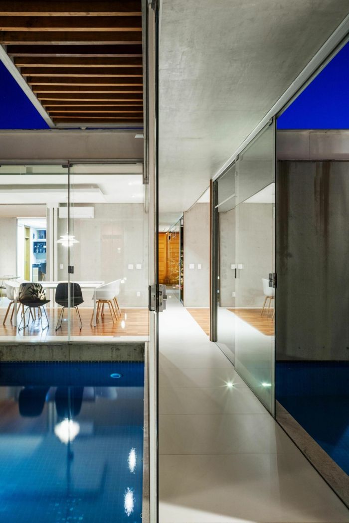 návrh chodby most most bazén okno stena pergola nápad na dizajn