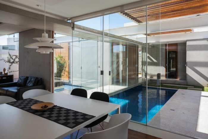 jedálenský kút nápad nápad okno predná pergola drevo moderné