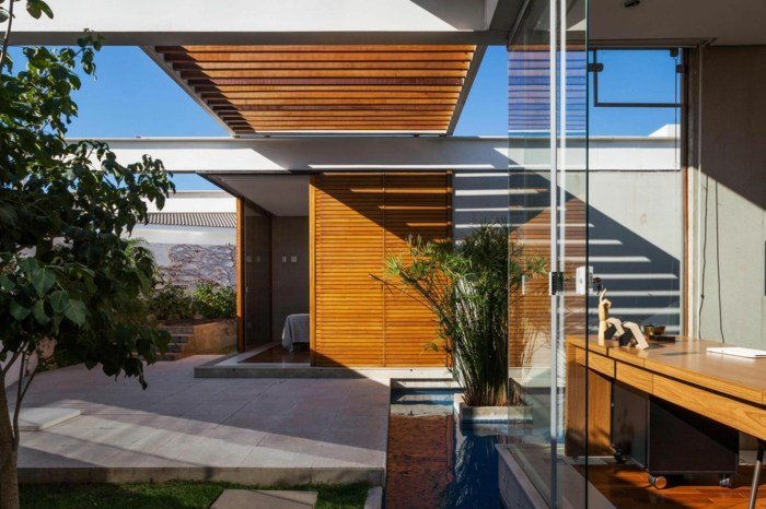 moderný dom architektúra rastliny kancelária terasa kameň