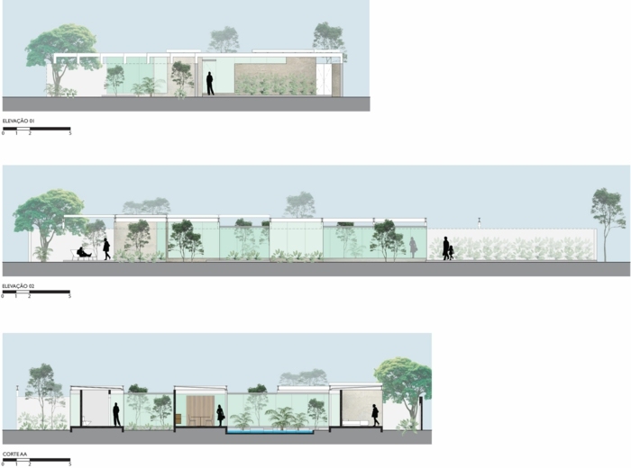 projekt domu s pergolou bočný pohľad vila