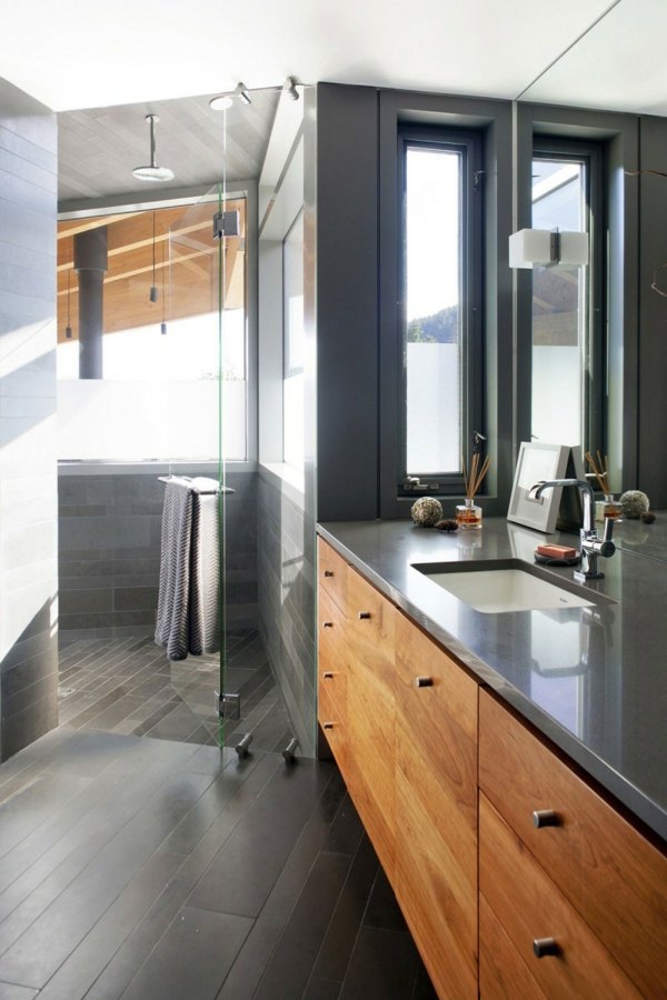 Sklenená sprchová kabína-luxusná horská chata Sklenená sprchová kabína