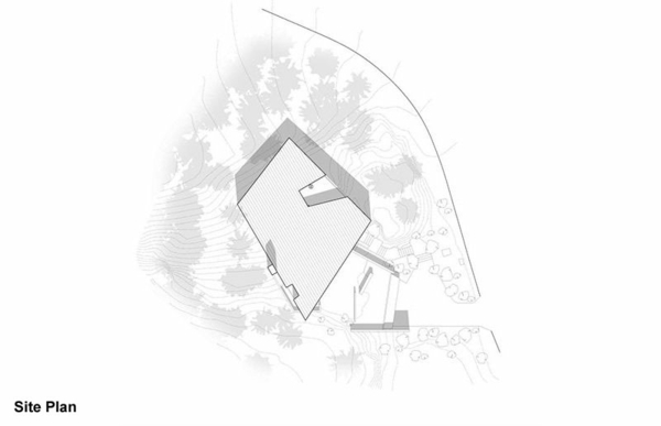 Dom zhora v lese Dom s výhľadom na les