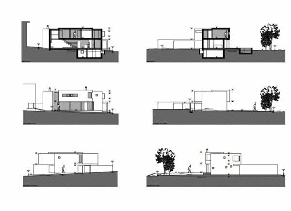 Villa Pool Mountains Švajčiarsko plán Vila bazén hory Švajčiarsko bočný pohľad