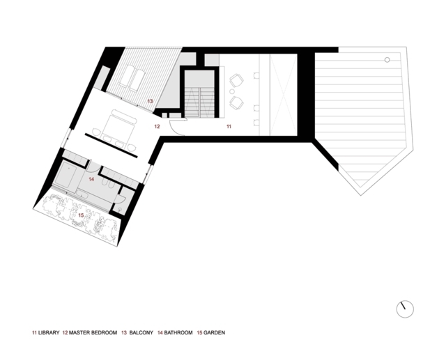 Pôdorys domu podľa plánu zhora