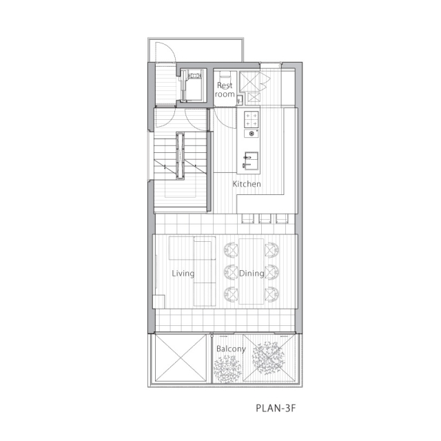 tokio haus prvé poschodie izba dispozícia-plán miestnosti obdĺžnikový pôdorys
