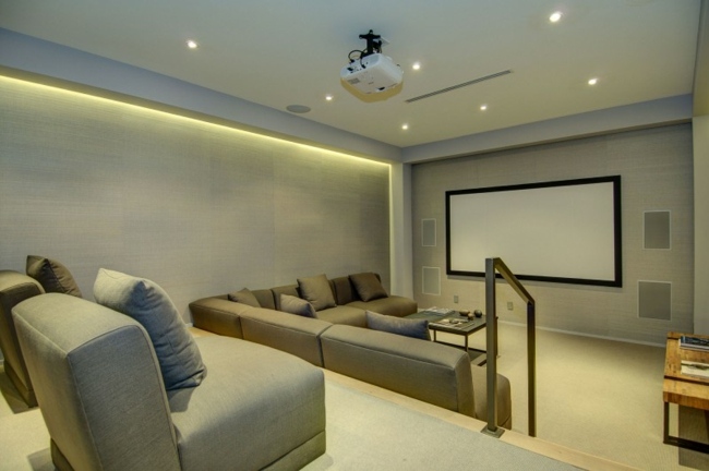 Nástenné svietidlá pre domáce kino sivý čalúnený nábytok Hi Tech Nástenné svetlá čalúnený nábytok Hi Tech System