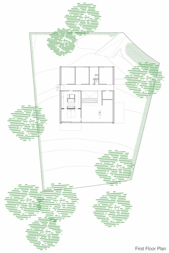 moderný architekt dom pôdorys miestnosť distribúcia poloha na svahu Pôdorys, rozloženie miestnosti, pôdorys, pohľad vyššie
