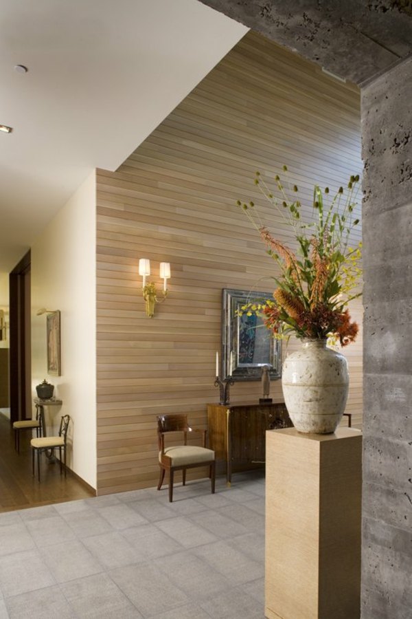 moderná architektúra - drevené obklady moderná architektúra - svetlé drevené obloženie