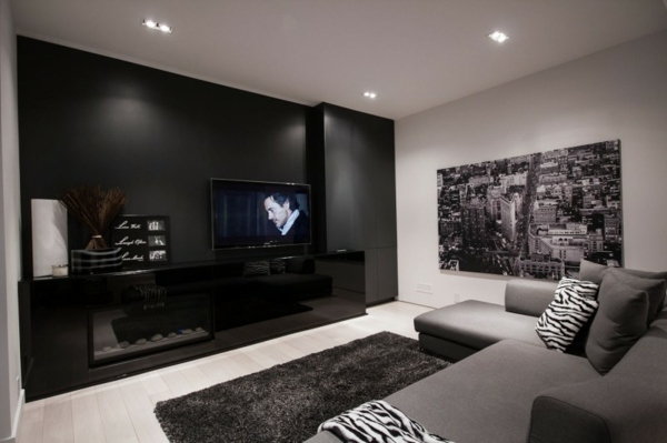 Systém vnútorných stien obývačky domáceho kina Domáce kino v obývačke