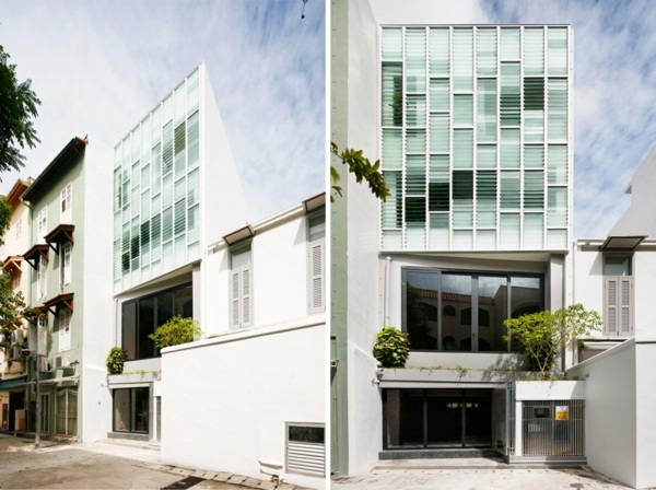 elegantná biela fasáda