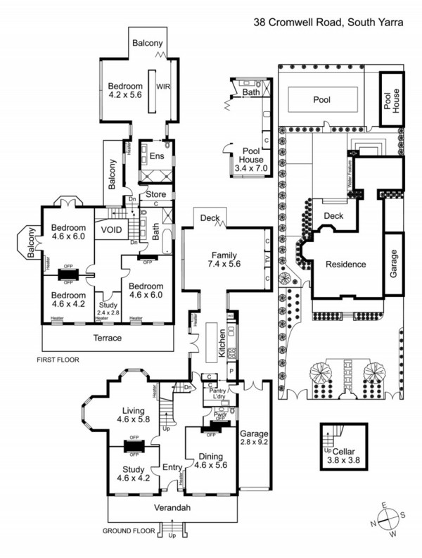 skica moderného domu na obnovu domu