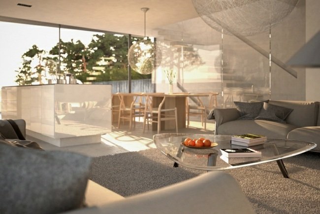 Nápady na zariadenie jedálenského stola vo vysokom lesku