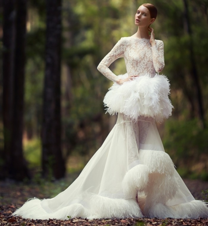 Svadobné šaty štýlové elegantné krásne dlhé štýlové elegantné krásne dlhé čipkované rukávy