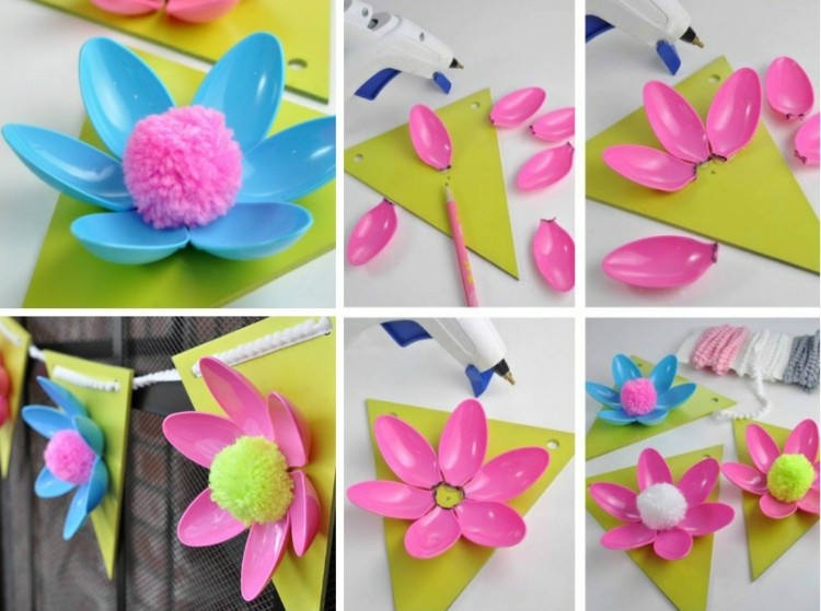 kvetinárstvo-plastová lyžička-vlajky-veniec-plast-farebné-jarné-bobble