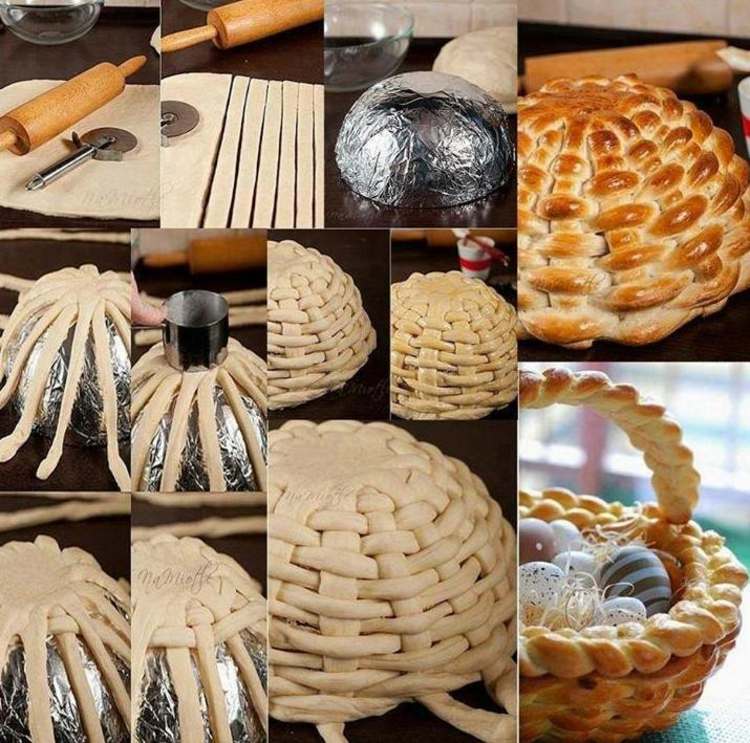 Kvasinkový pletenec-lišajník-košík-veľkonočné dekorácie-stôl-jedlý-veľkonočný košík