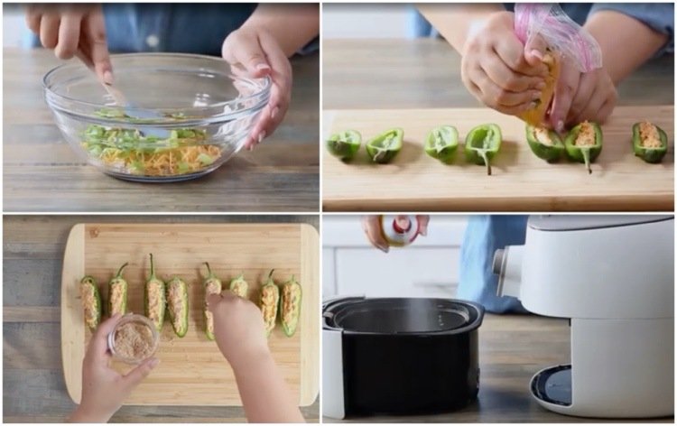 Pokyny na prípravu smotanového syra jalapenos vo fritéze