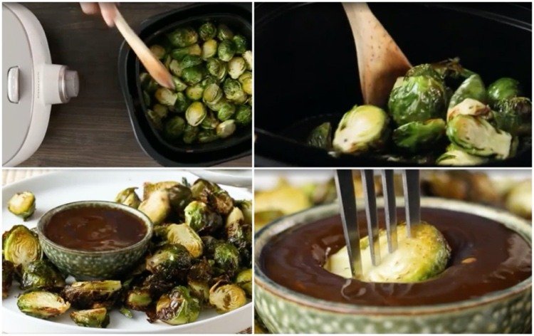 pečená ružičková kapusta so sladkou omáčkou