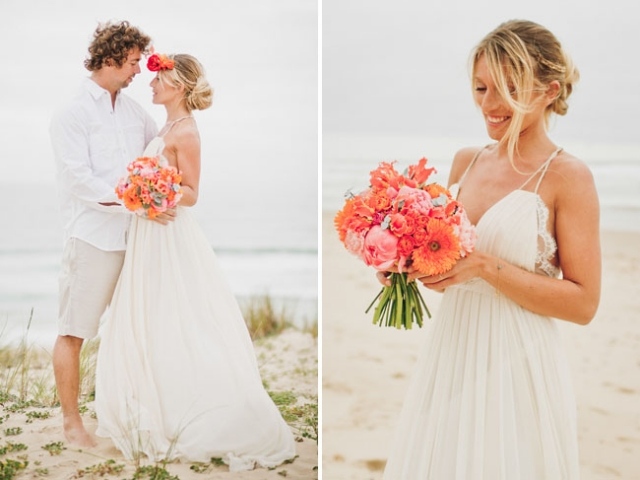 Tiež môžete vo svojom srdci cítiť harmóniu a pokoj prírody kytica v štýle surf-nevesta-s-mužom