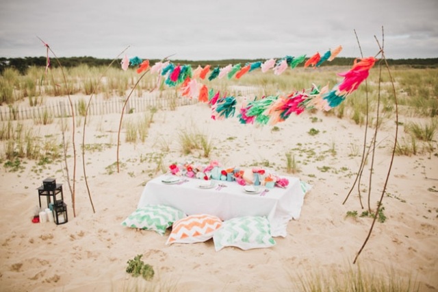 Ekonomická dekorácia v súlade s prírodou vankúš na stôl-pastelové farby-dekorácia-pláž