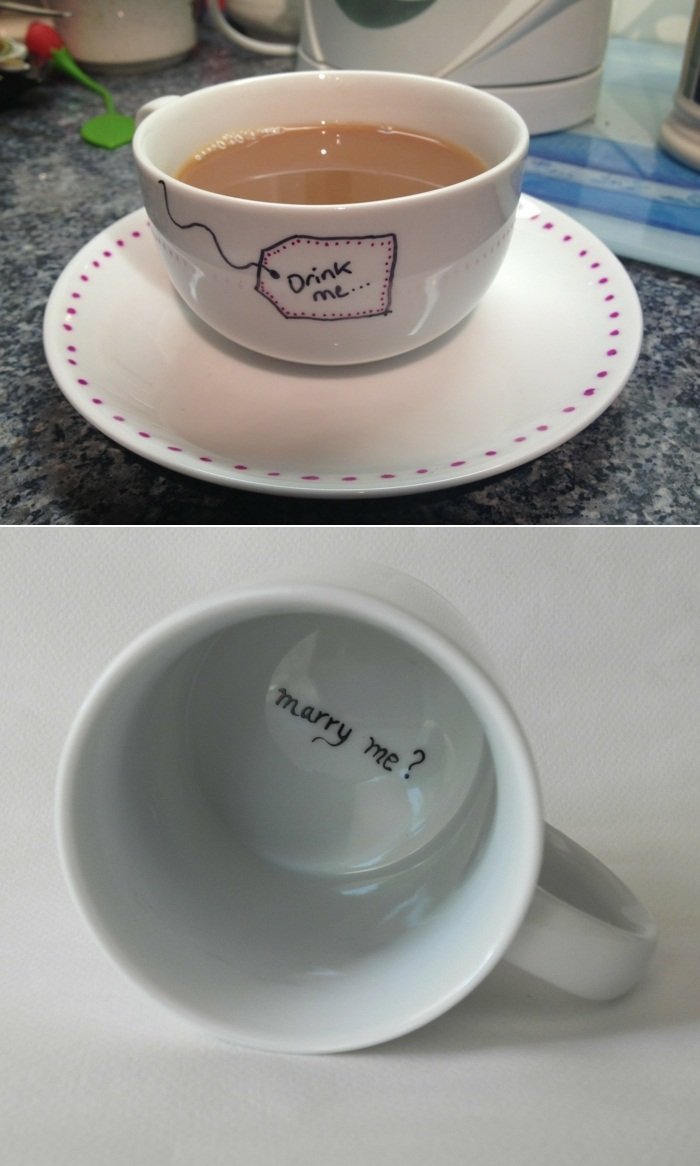 Navrhnite manželstvo - s láskou označte šálku kávy Návrh na manželstvo-nápady-muži-hrnček-nálepka-romantický