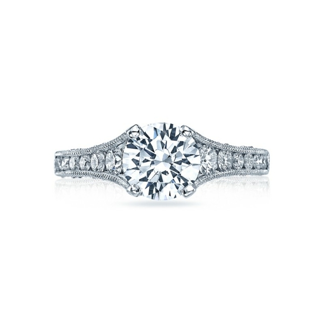 Biele zlato malé brilantné nastavenie