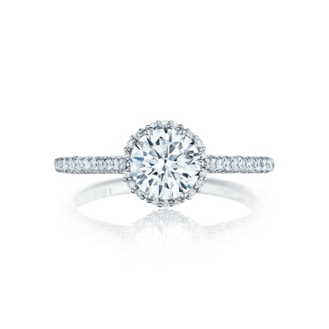 okrúhly drahokam biele zlato forma nastavenia tradičné