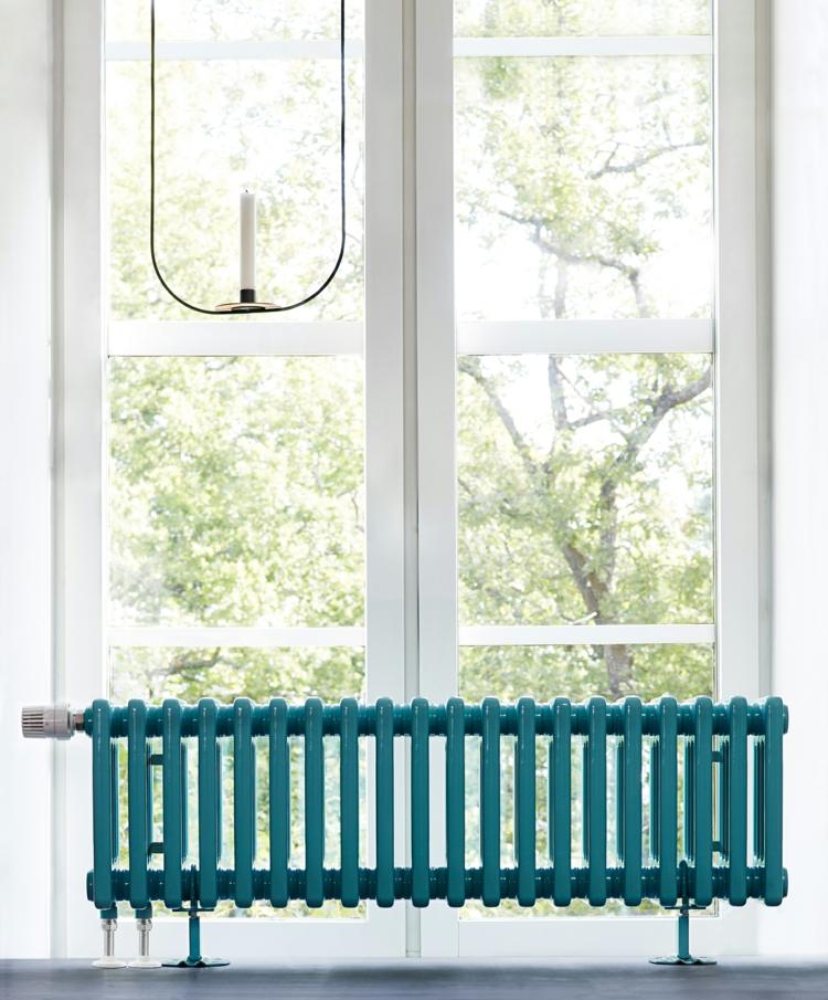 radiátor-maľba-tyrkysová-pekný-dizajn-retro-interiér