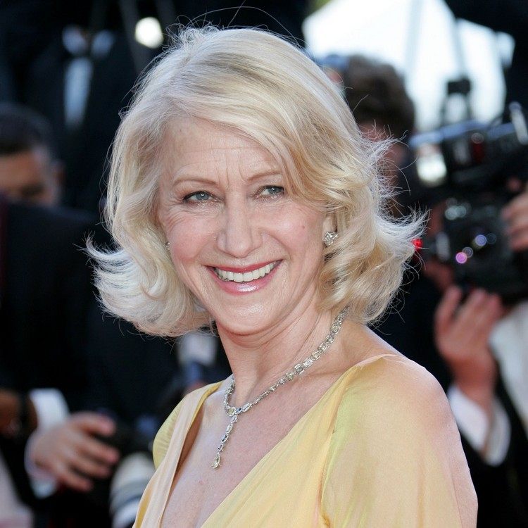 Účesy Helen Mirren 2007 Bob s bočnými nárazmi