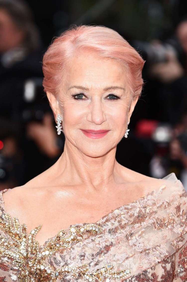 Účesy Helen Mirren Farbenie vlasov Ružové