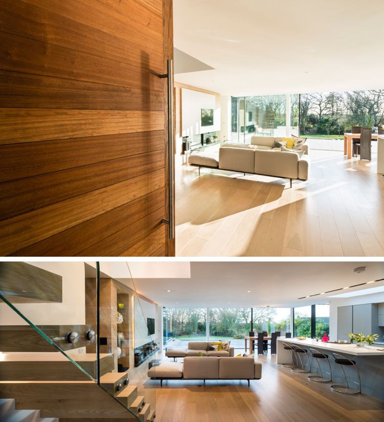 Svetlé a priateľské Svetlá a príjemný nábytok-moderná-svetlá drevená podlaha