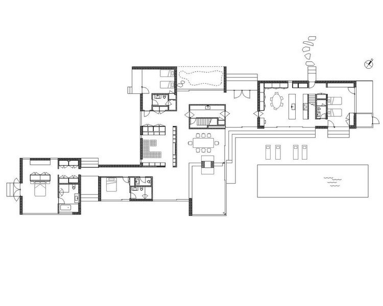 prízemie pôdorys izby dom pri bazéne bellport