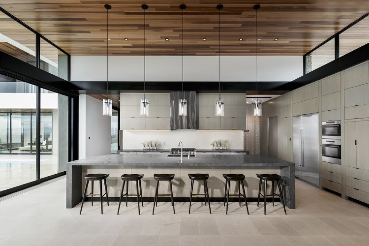 open-Living-Ambience-Kitchen-Island-Grey-Granite-Plates