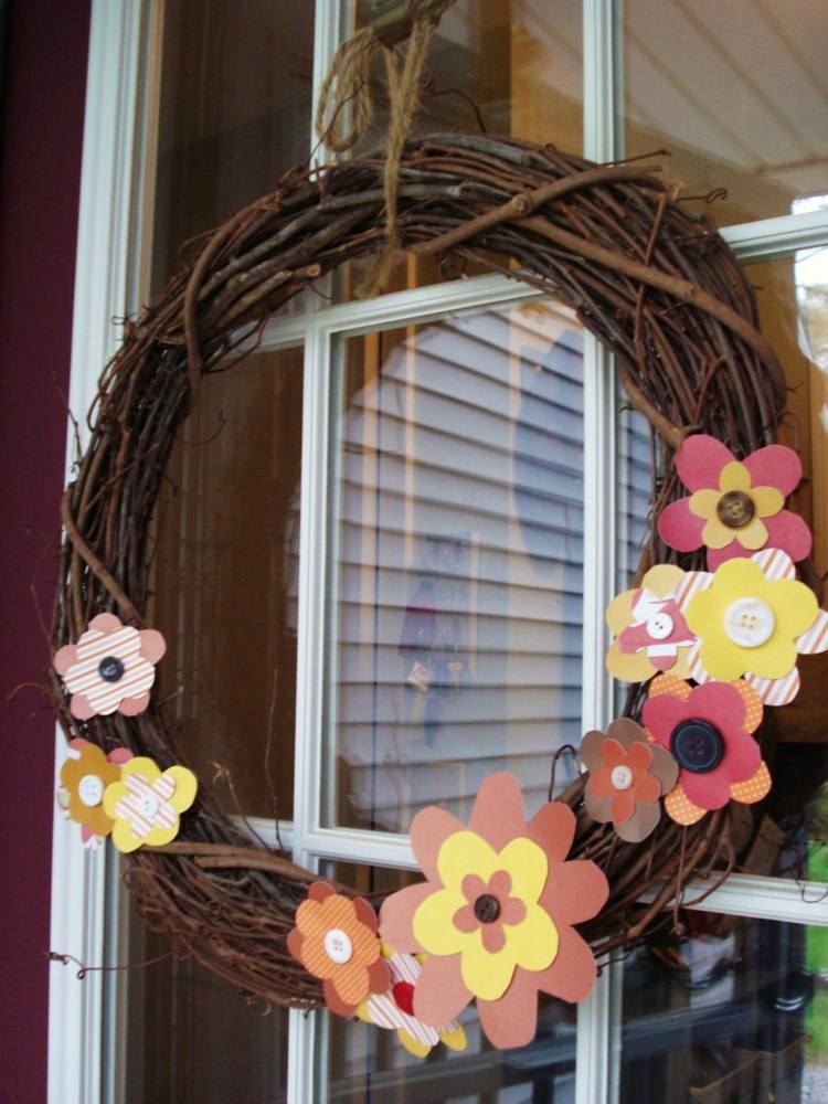 jeseň drotársky veniec dvere rozkvitne vetvy