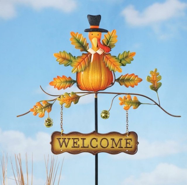 Plechová ceduľa s nápisom Deco jesenná záhrada Welcome-sign-made-of-metal-jesenná dekorácia