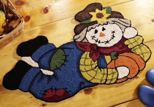 Rohožka v tvare strašiaka jesenné motívy domov Rohožka-muž-postava-s-tekvicou