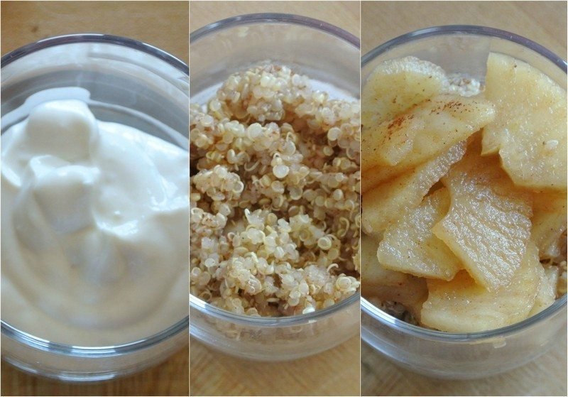 jesenno-dezertný pohár-jablko-chia-krém