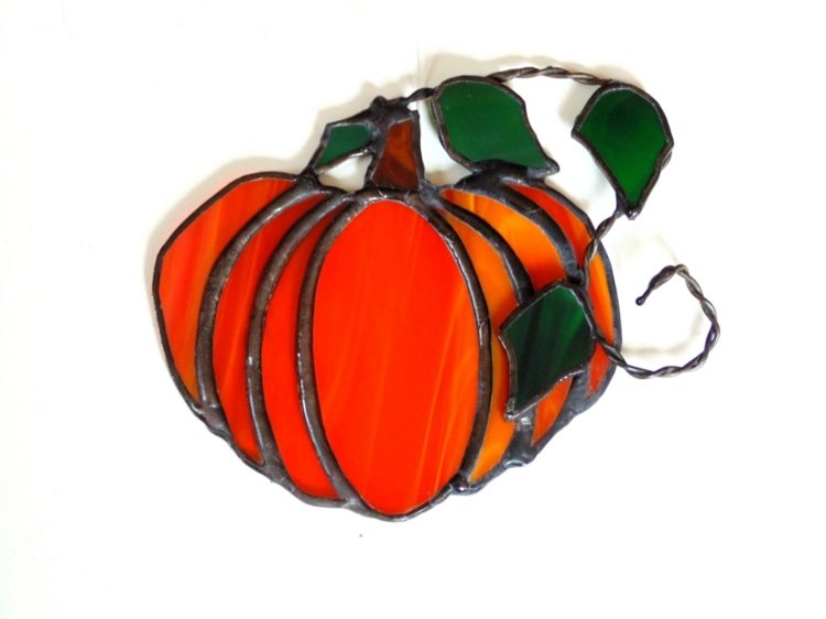 jesenné obrázky okien drotár tekvica motív nápad vďakyvzdania