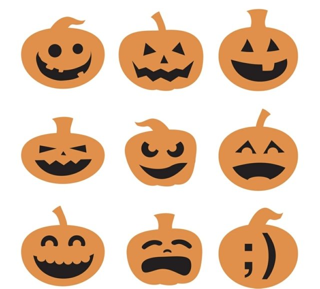 Tinkerové tekvice vystrihli šablóny