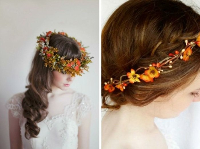 Kvetinový veniec jesenné kvety svadobný účes Kvetinový veniec-svadobné-šperky-na-hlavu