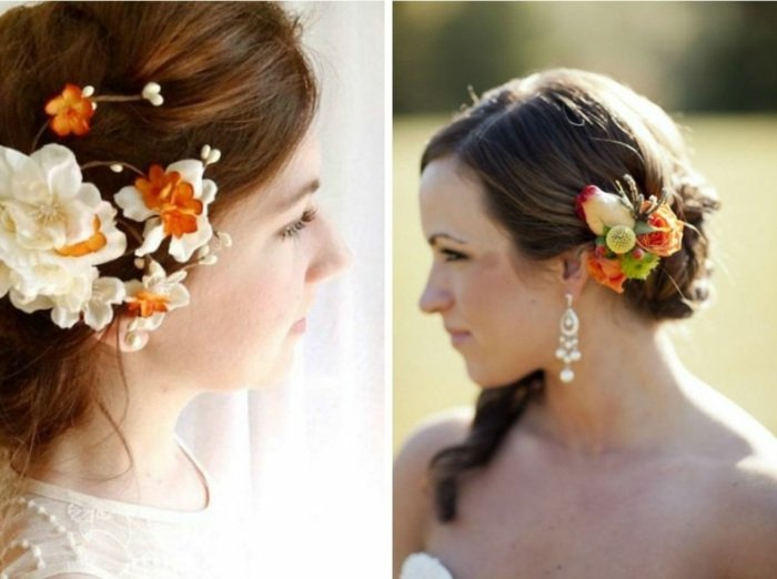 Svadobné šperky do vlasov Kvety-na jeseň-čelenka-svadobné-dlhé náušnice