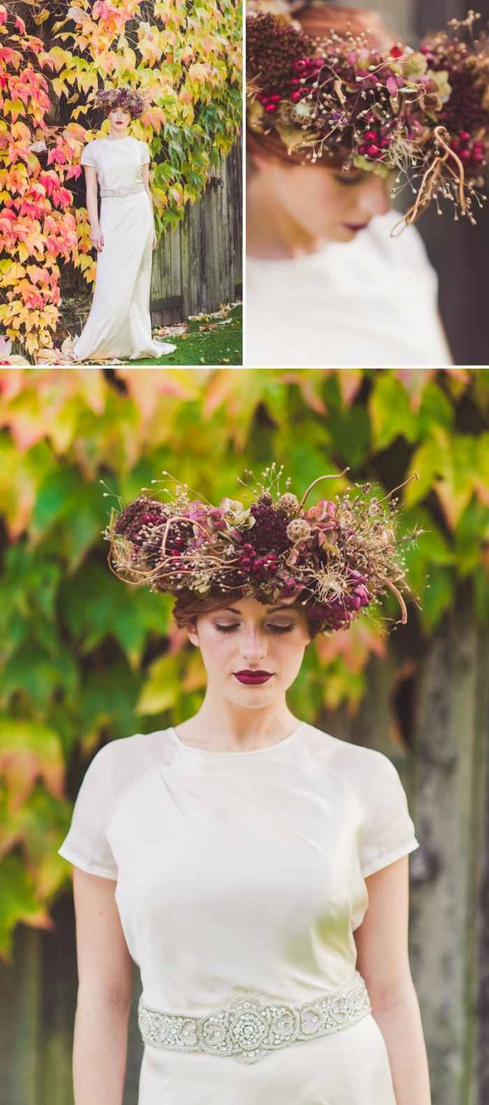 Burgundsko-svadobný veniec-jeseň-materiály-svadba-Rebekah-J-Murray-Foto