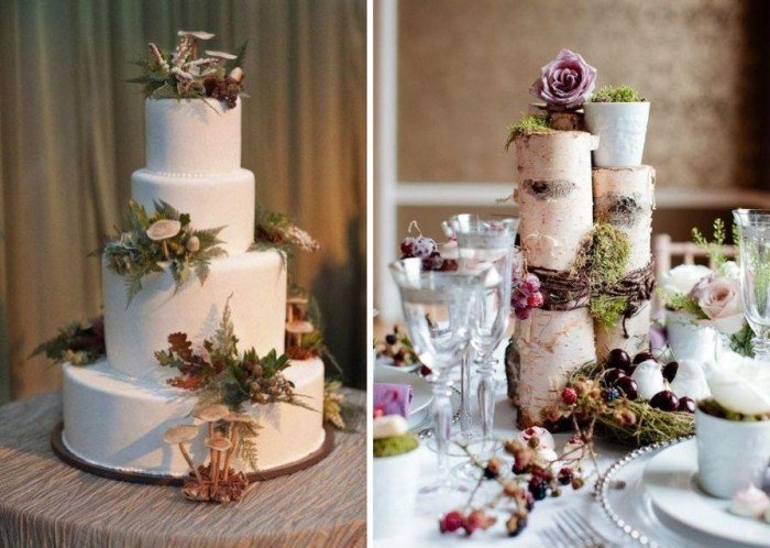 Jeseň-svadba-v-lese-dekorácia-nápad-bordová-červeno-purpurovo-zafarbená-kvety