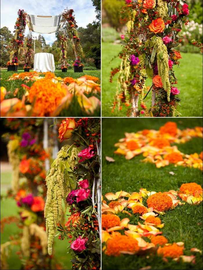 jeseň-svadba-dekorácia vonku svadba-pergola-dekorácia-kvet-tráva