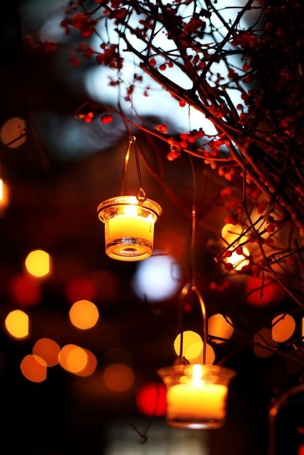 nápady-jeseň-svadba-bezplatný-svietnik-berenzweige-závesný